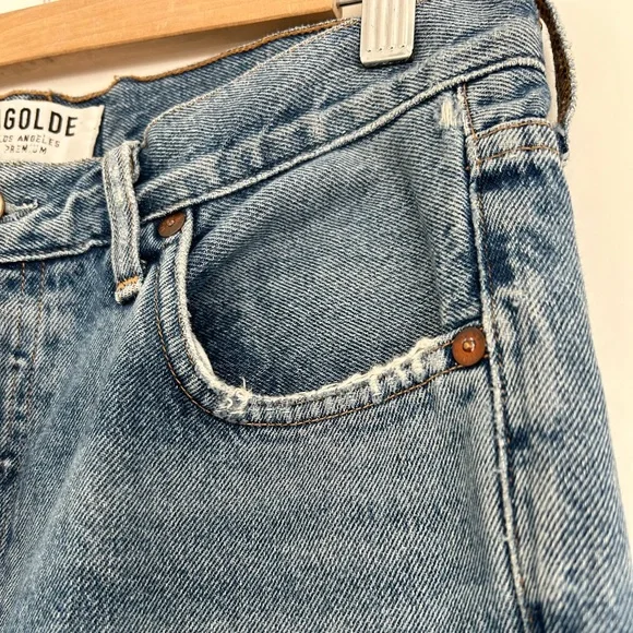 Agolde Feel Good High Waisted Button Fly Jeans Size 27 - Picture 10 of 15
